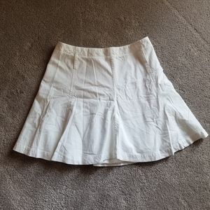 Banana Republic Cotton Skirt White 12 Petite